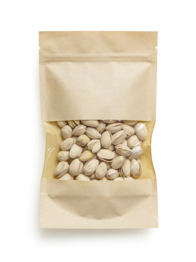 white beans on brown paper
